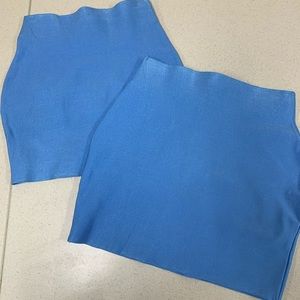 Spandex bandage skirt light blue